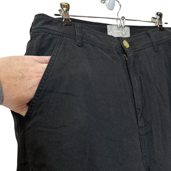 Everlane The Tencel Relaxed Chino Pants Black High Rise Women's 4 NWOT Pockets - Picture 9 of 12